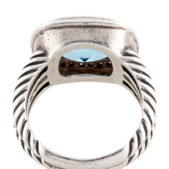DAVID YURMAN STERLING SILVER DIAMOND & TOPAZ ALBION COCKTAIL RING - Picture 4 of 6